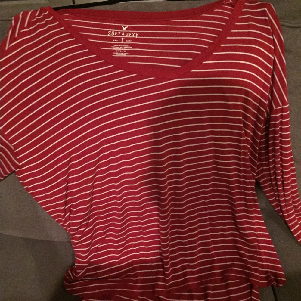 Striped l/s tee